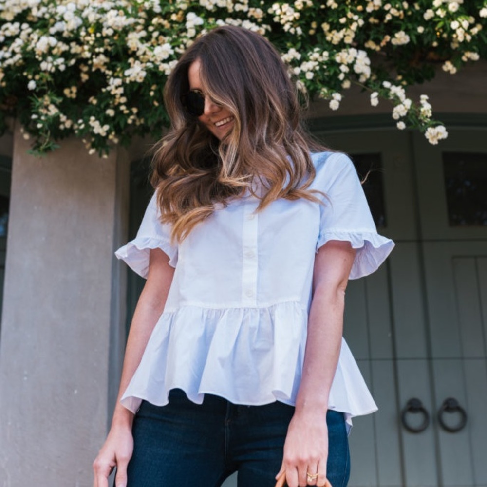 Madewell white blouse